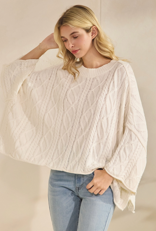 Easy Going Oversized Sweater - White