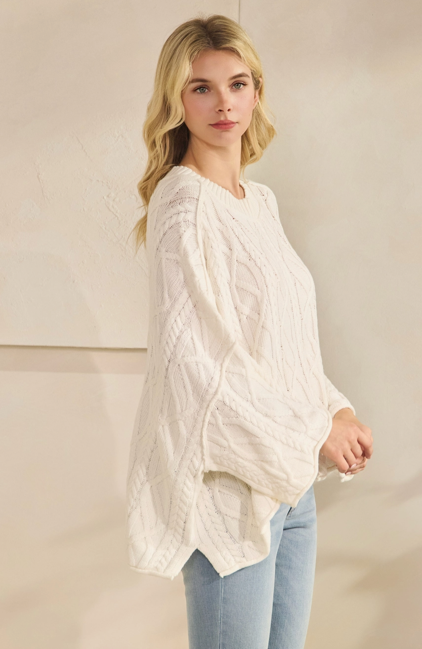 Easy Going Oversized Sweater - White