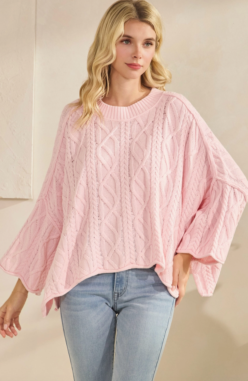 Easy Going Oversized Sweater - Light Pink