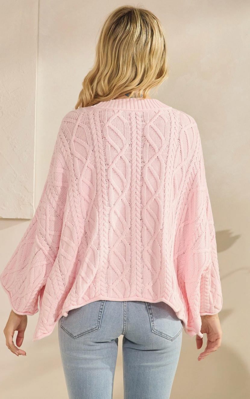 Easy Going Oversized Sweater - Light Pink