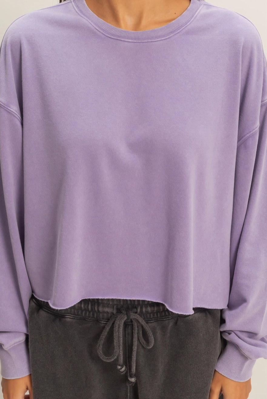 Laid Back Cropped Sweatshirt