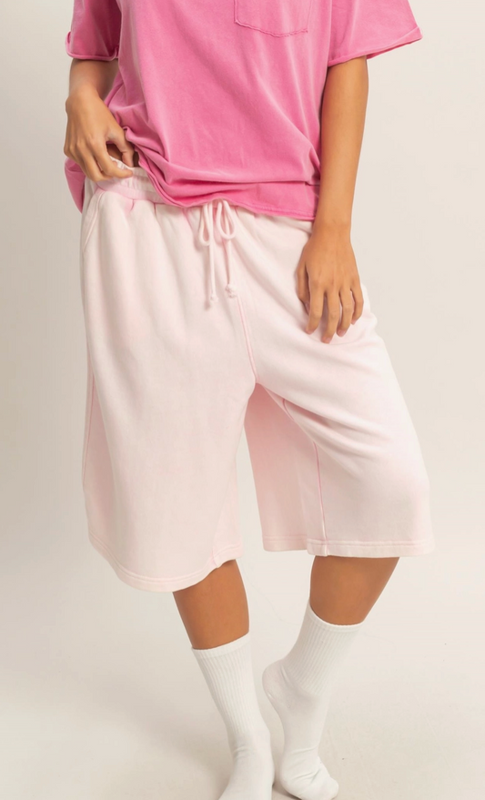 Laid Back Jort - Baby Pink
