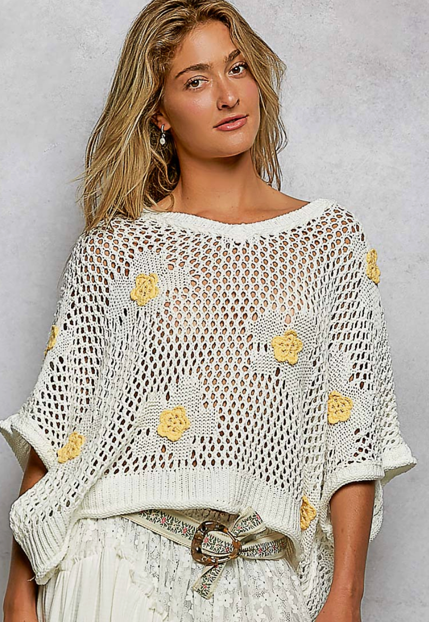 Citrus Breeze Knit Top