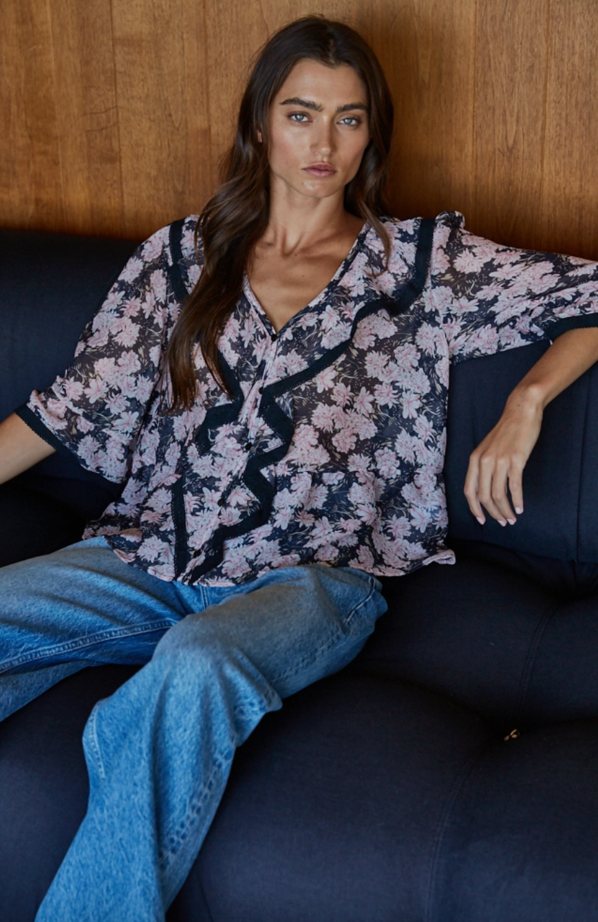 Romance Me Floral Blouse