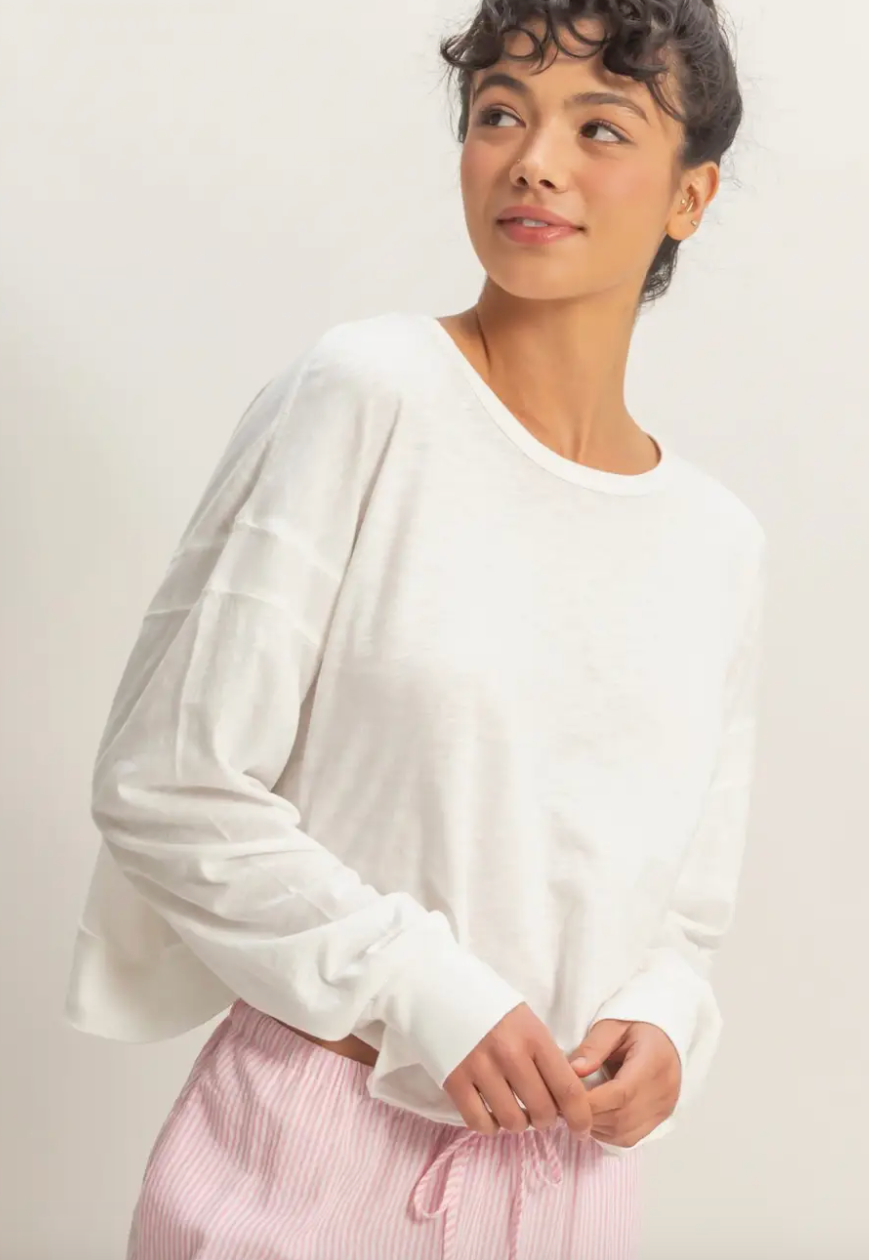 Cross Back T Shirt - White