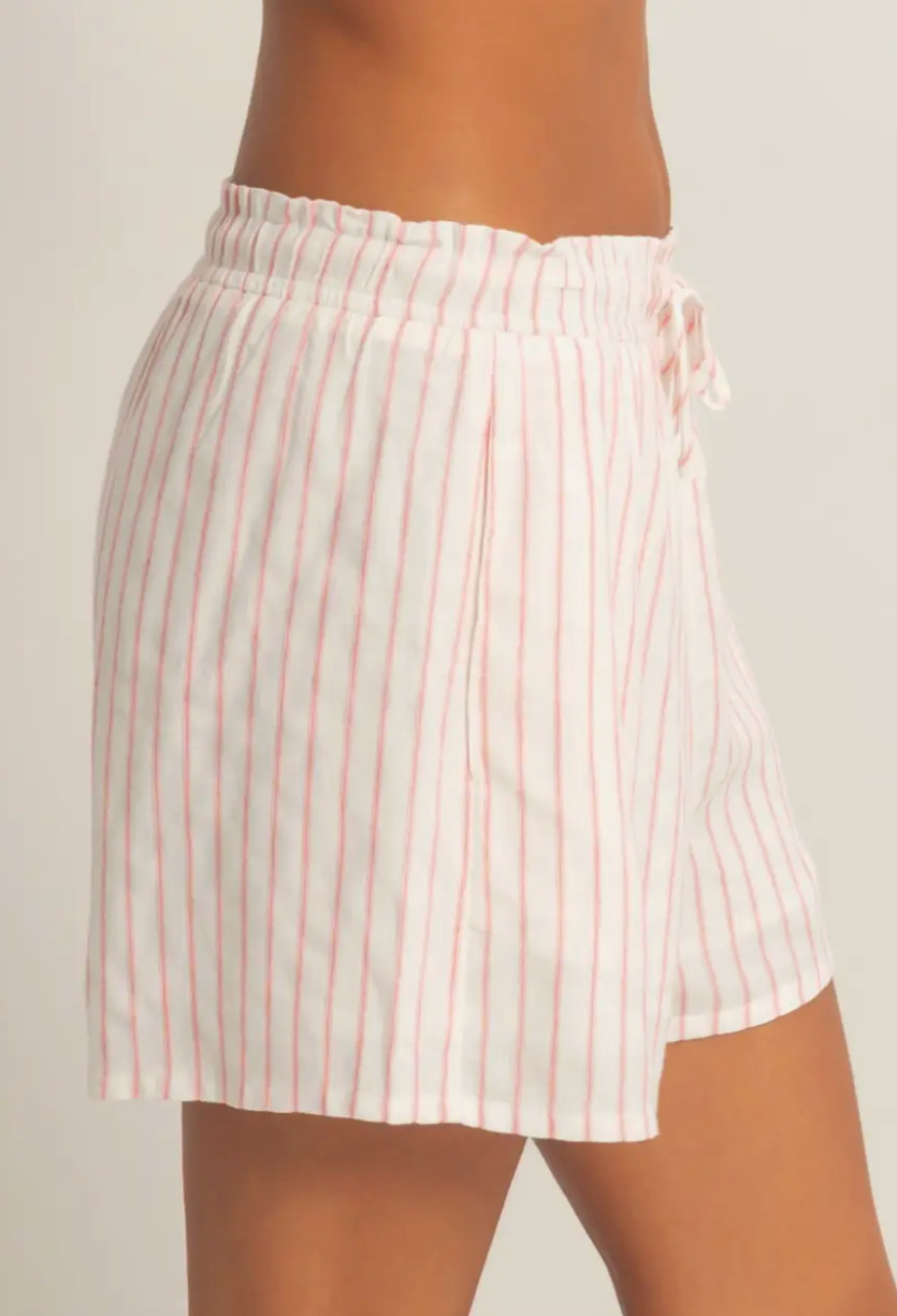 Laid Back Stripe Shorts - Pink Taffy