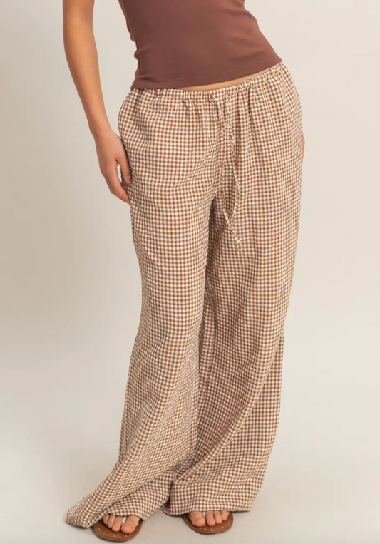 Laid Back Gingham Relaxed Fit Pants