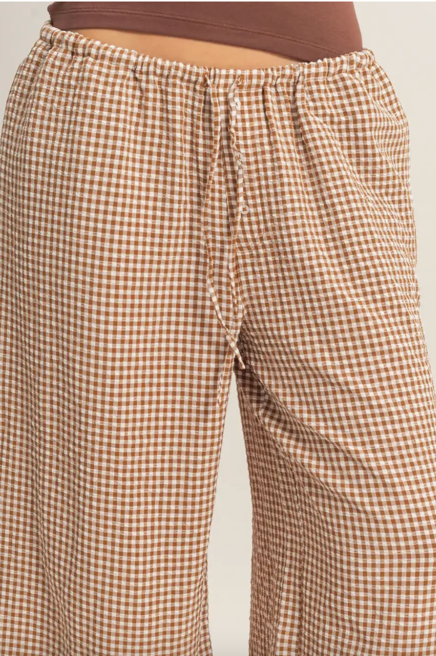 Laid Back Gingham Relaxed Fit Pants