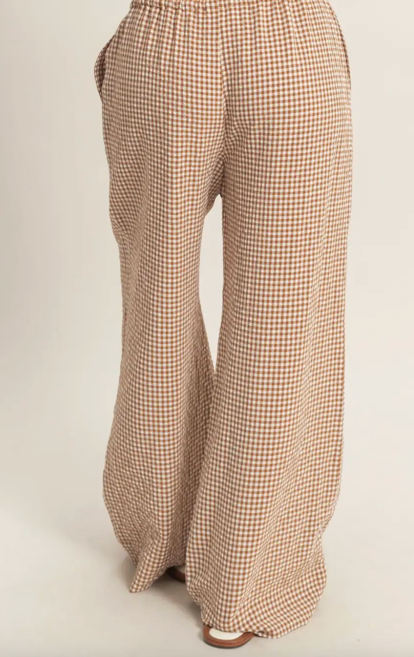 Laid Back Gingham Relaxed Fit Pants