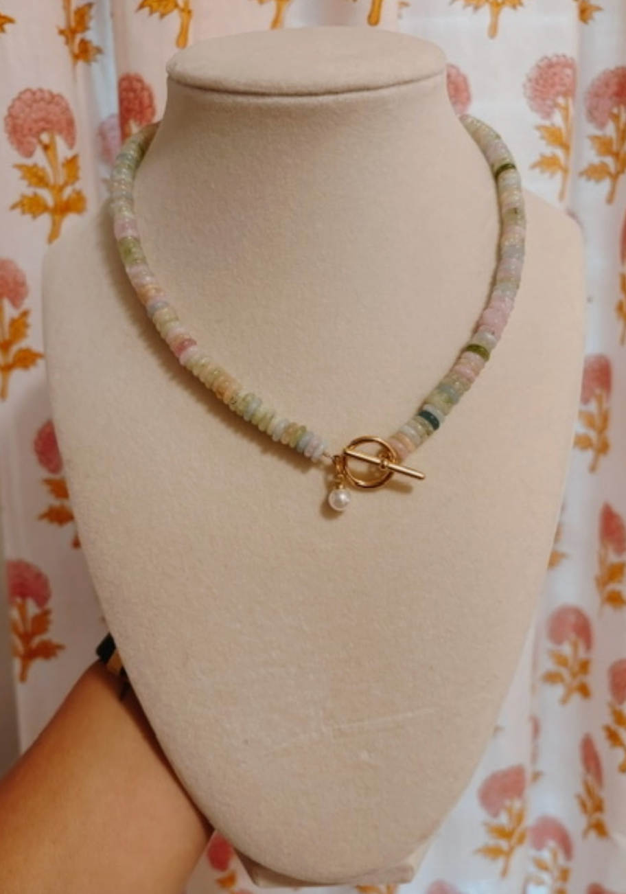 Morganite Gemstone Necklace