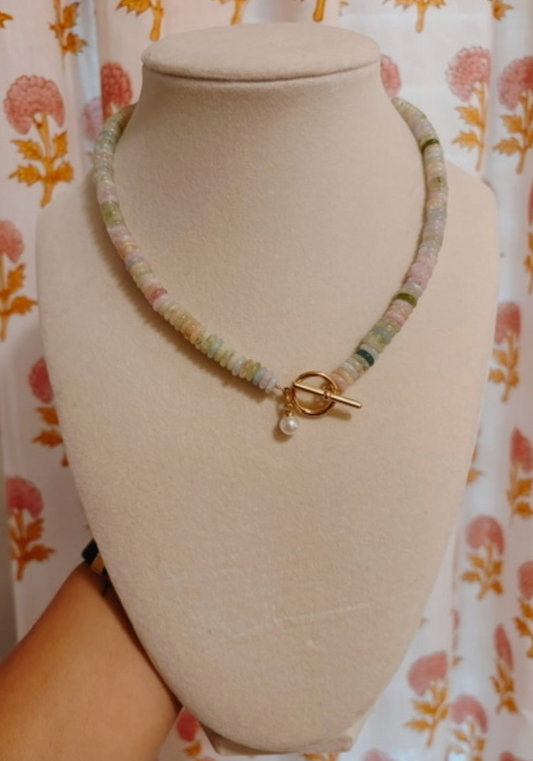 Morganite Gemstone Necklace