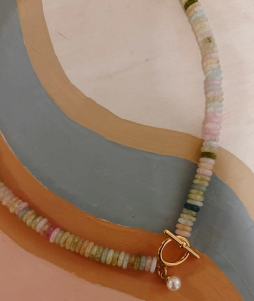 Morganite Gemstone Necklace