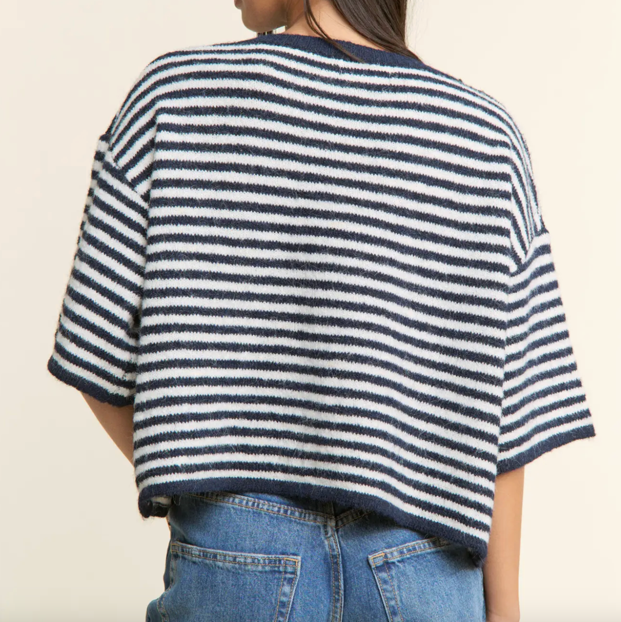 Seabreeze Stripe Cardi - Navy