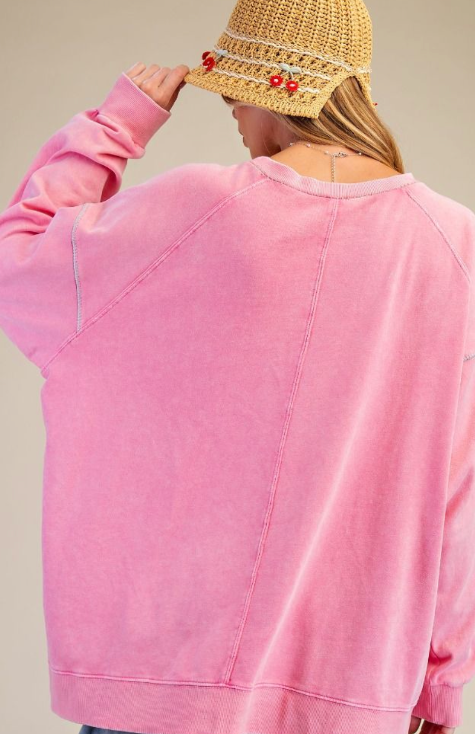 Big Flower Oversized Pullover