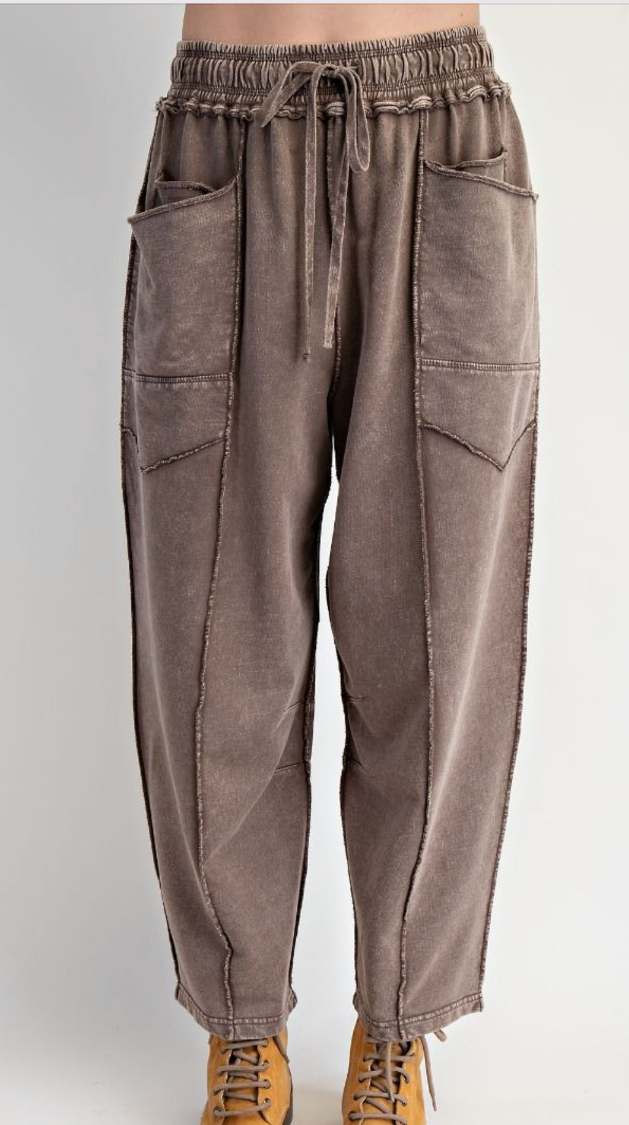 Stay Here Barrel Style Lounge Pants - Mocha