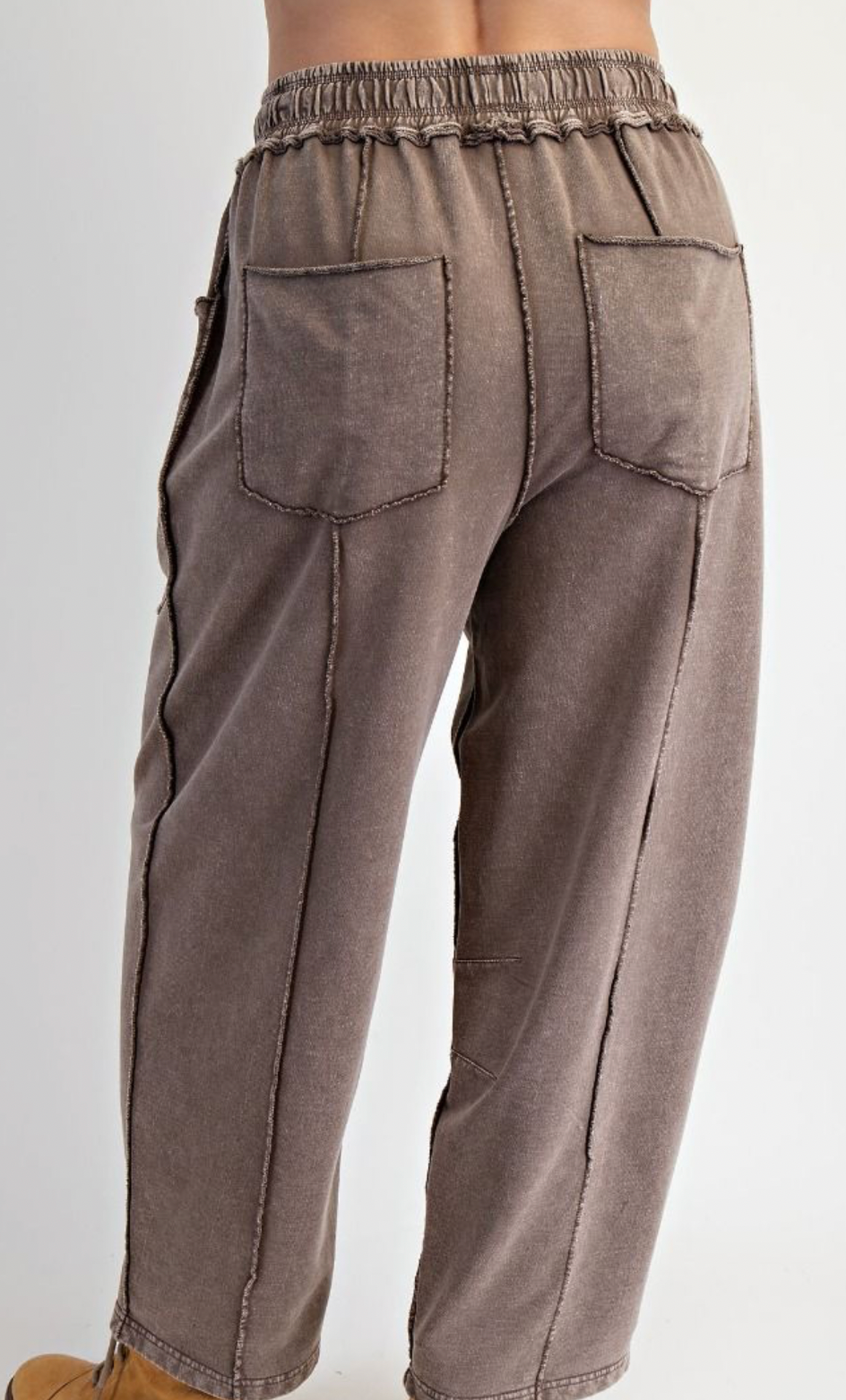 Stay Here Barrel Style Lounge Pants - Mocha