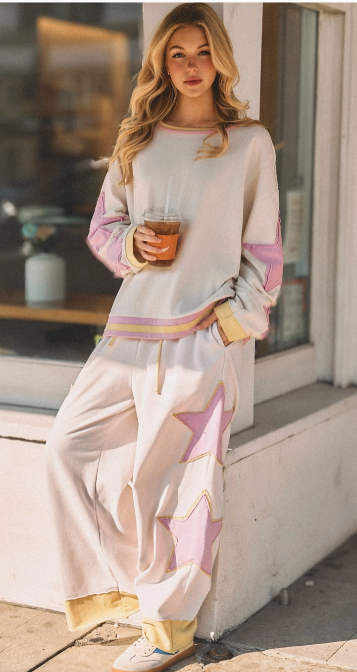 Stardust French Terry Pullover - Creamsicle