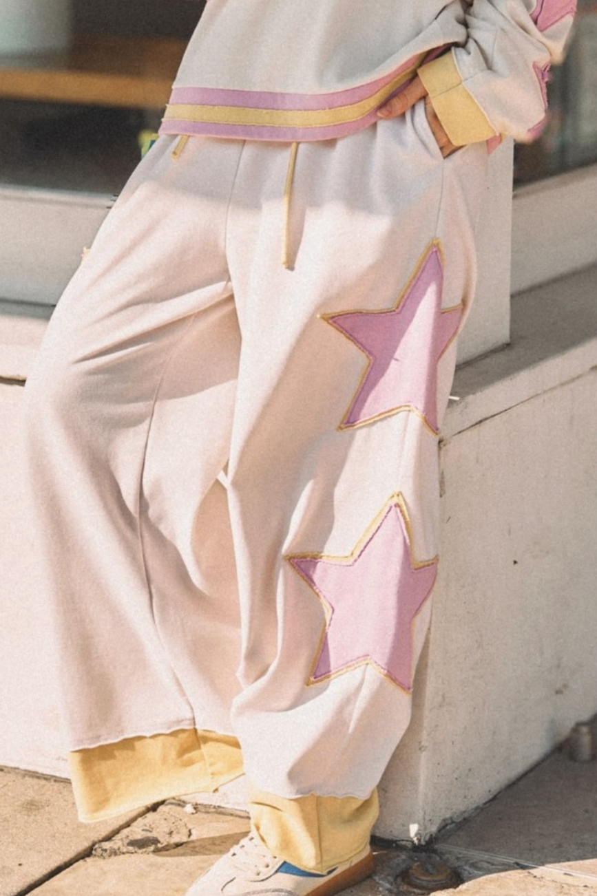 Stardust French Terry Pants - Creamsicle