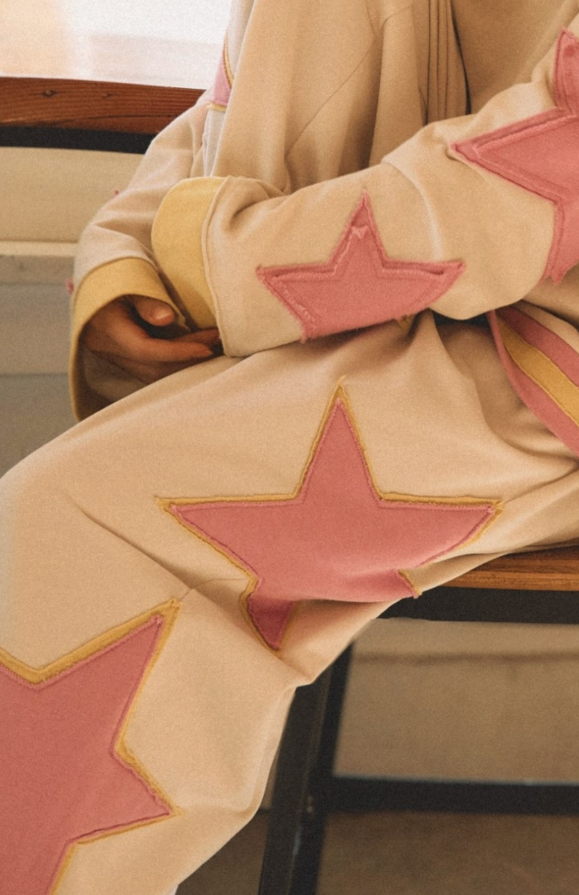 Stardust French Terry Pants - Creamsicle