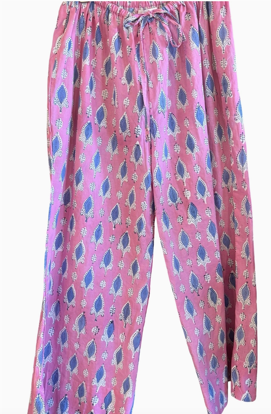 Beachy Lounge Pants - Pink & Periwinkle