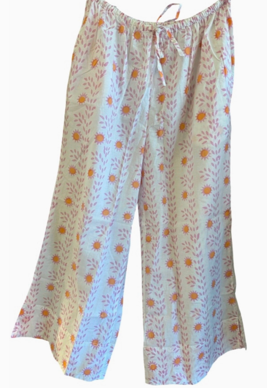 Beachy Lounge Pants - Pink/Orange Sunshine