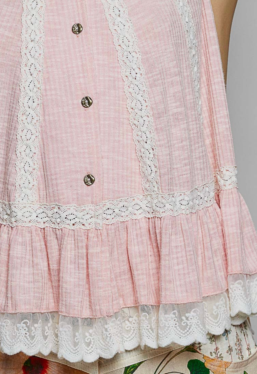 Fun & Flirty Tank - Light Pink