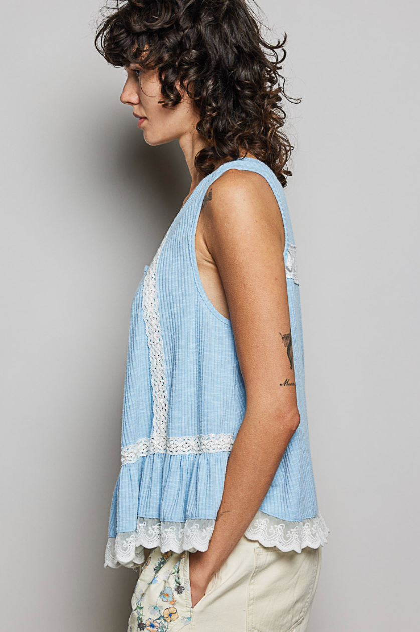 Fun & Flirty Tank - Ocean Blue