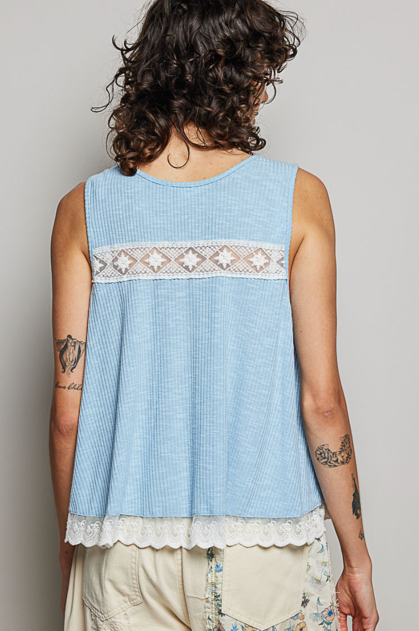Fun & Flirty Tank - Ocean Blue