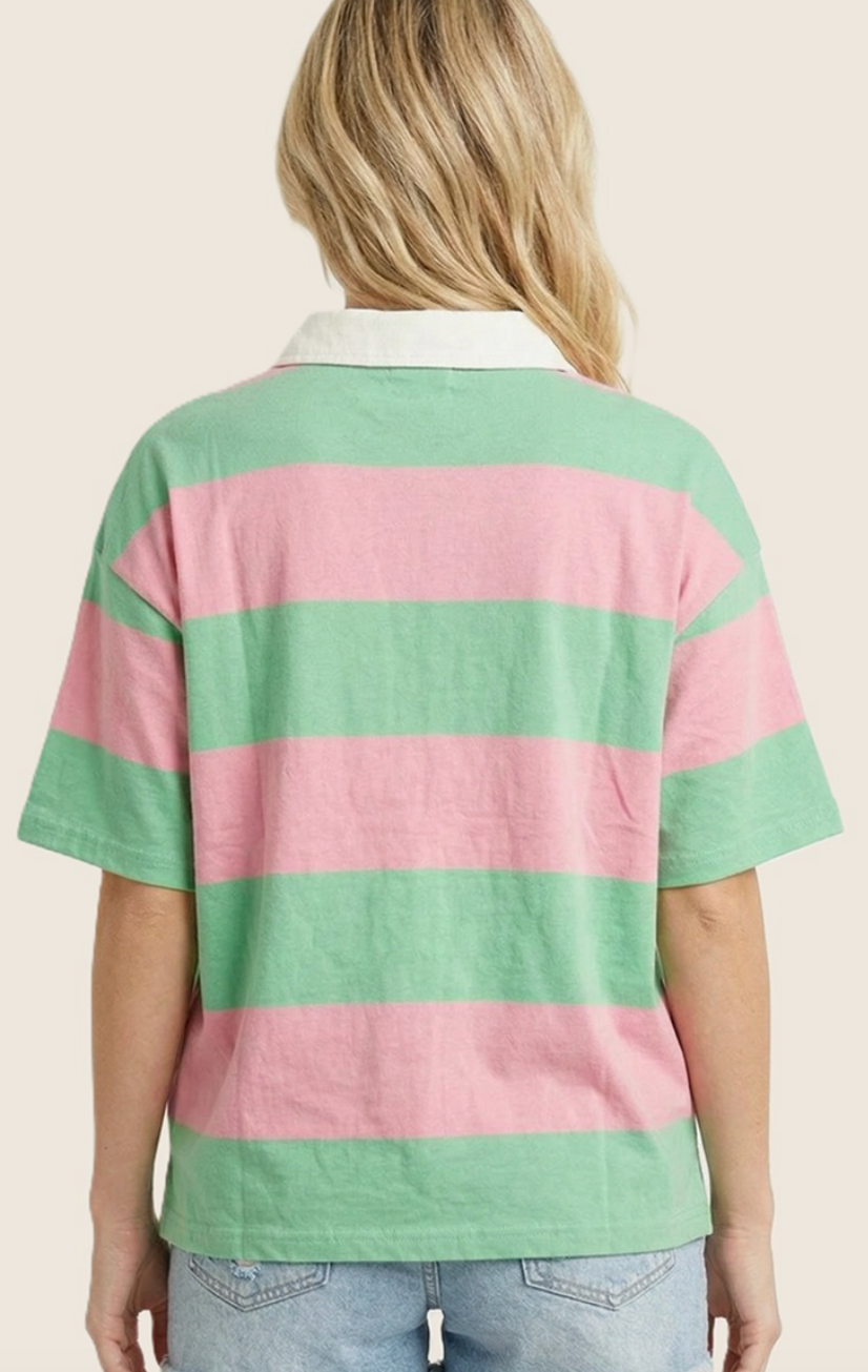 Saltwater Stripes - Pink/Green
