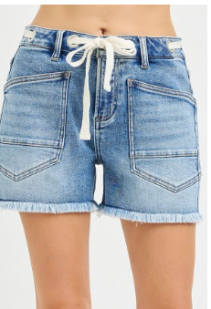 Denim Drift Slouchy Shorts