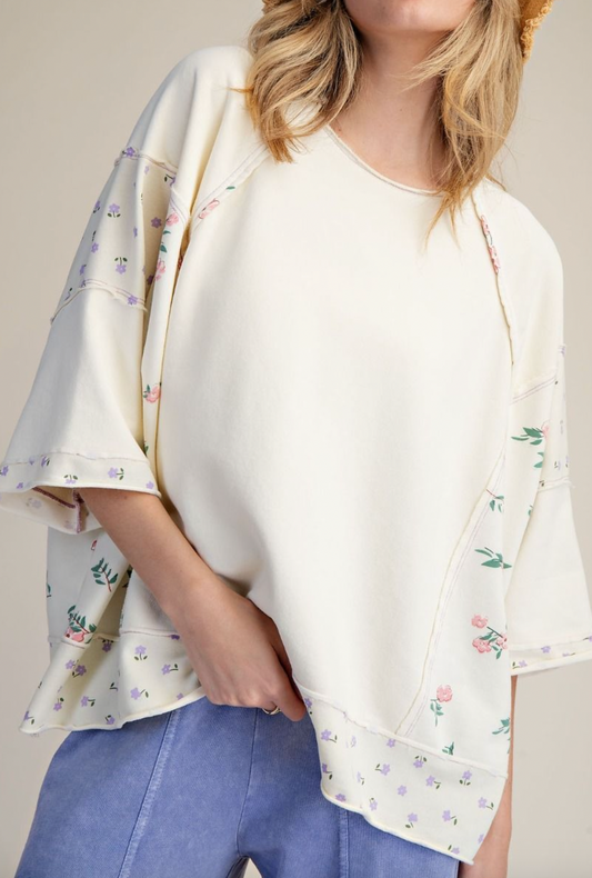 Sunday Floral Oversized Pullover