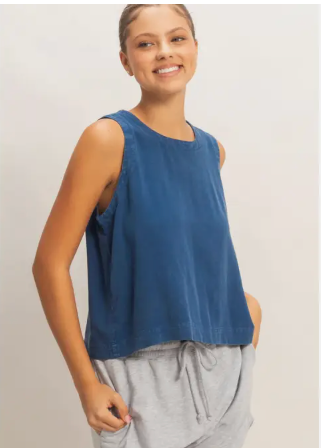 Laid Back Button Back Tank