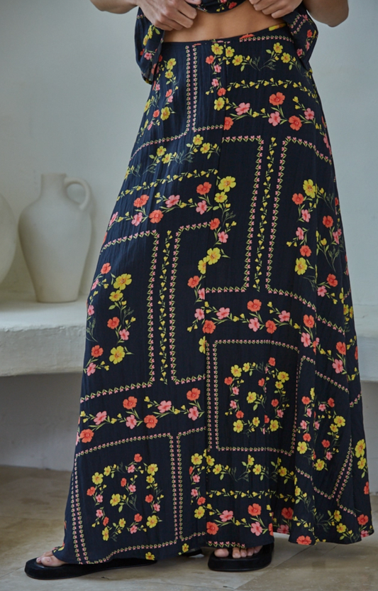 Buy Me Flowers Maxi Skirt