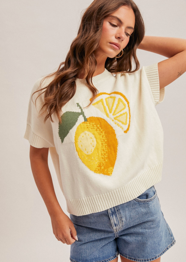 Sunday Lemons Knit Top