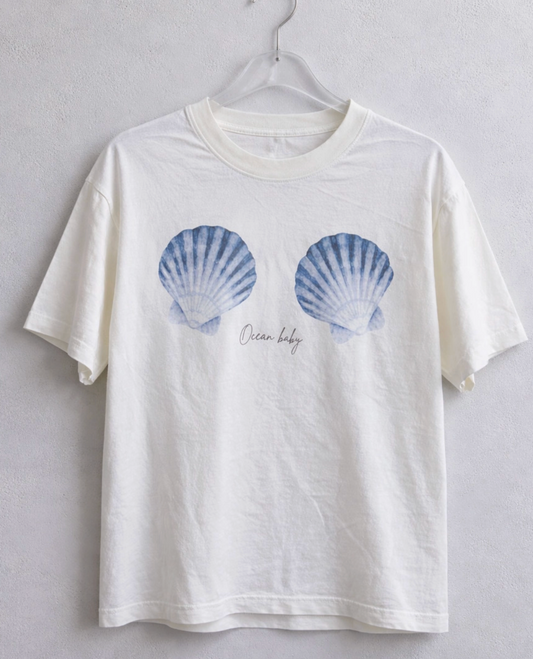 Ocean Baby T- Shirt - Blue Shells