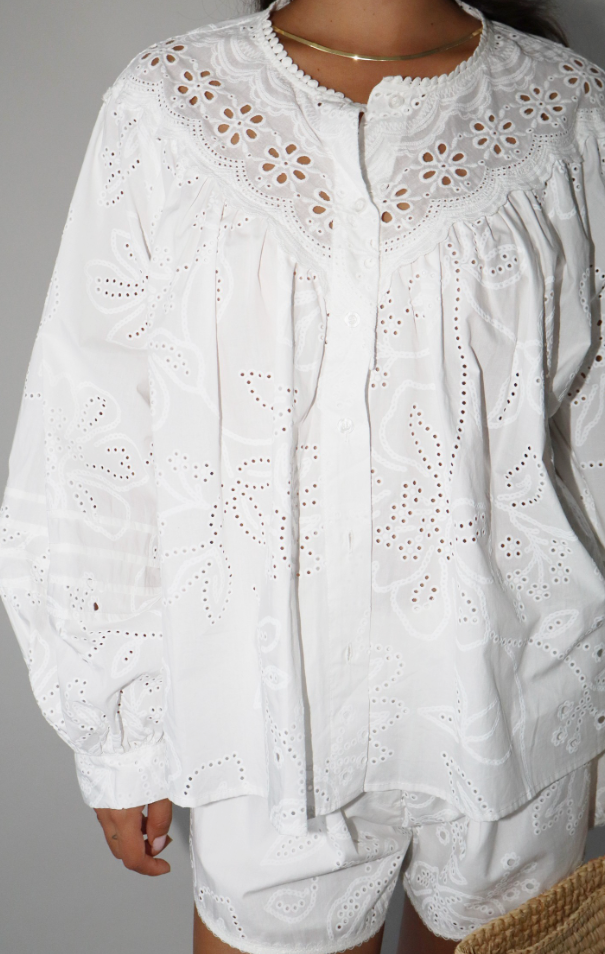 Coastal Crush Eyelet Top