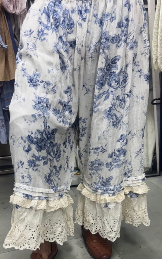 Blue Floral Bloomers
