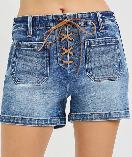 Tie Front Shorts