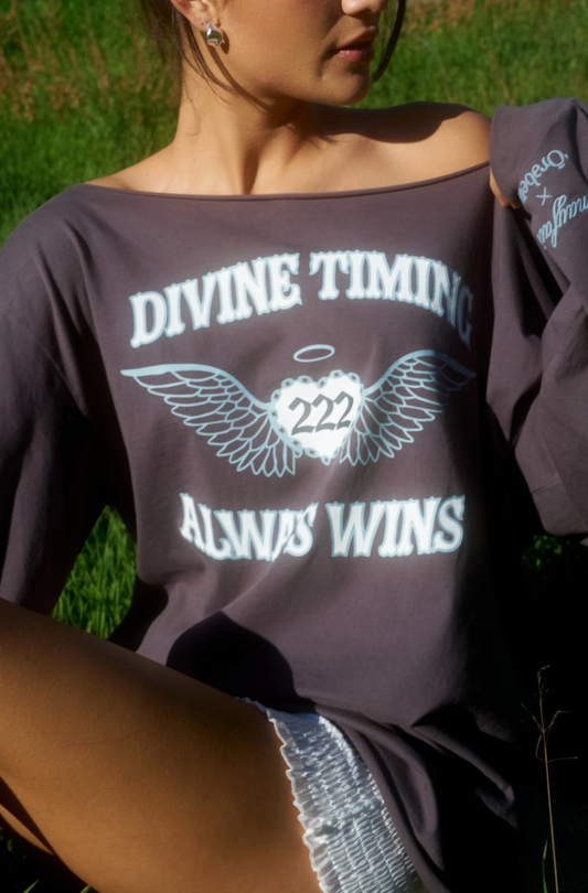 Divine Timing Off The Shoulder T-Shirt