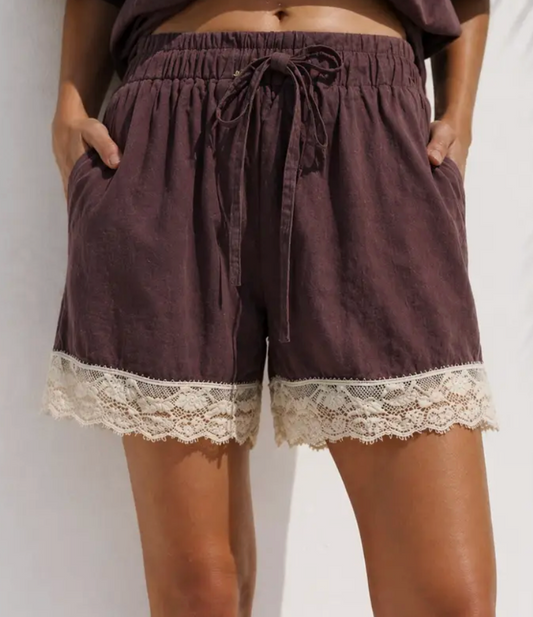 Lace Trim Shorts