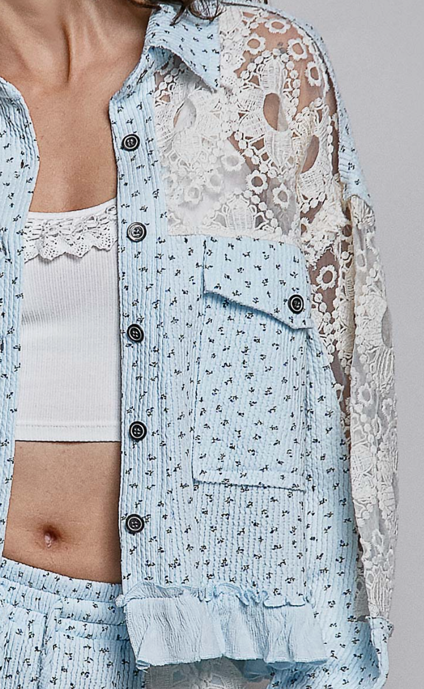 Bloom & Breeze Jacket - Ocean Blue