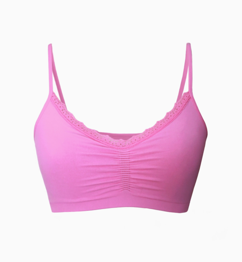 Bright Berry Bralette w/ Lace Details
