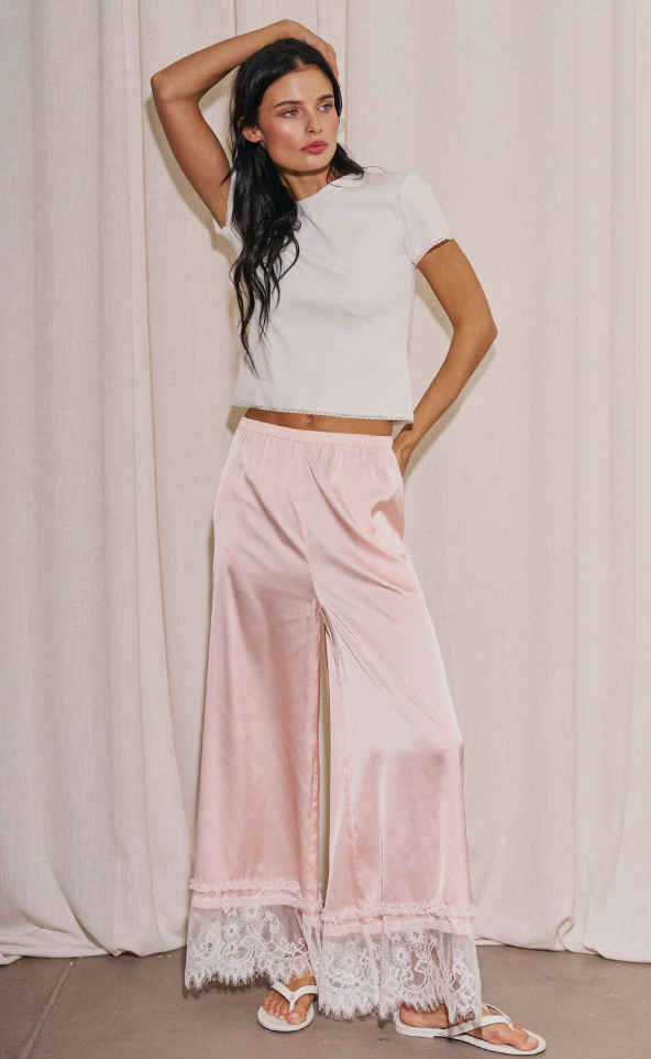 Satin & Lace Pants