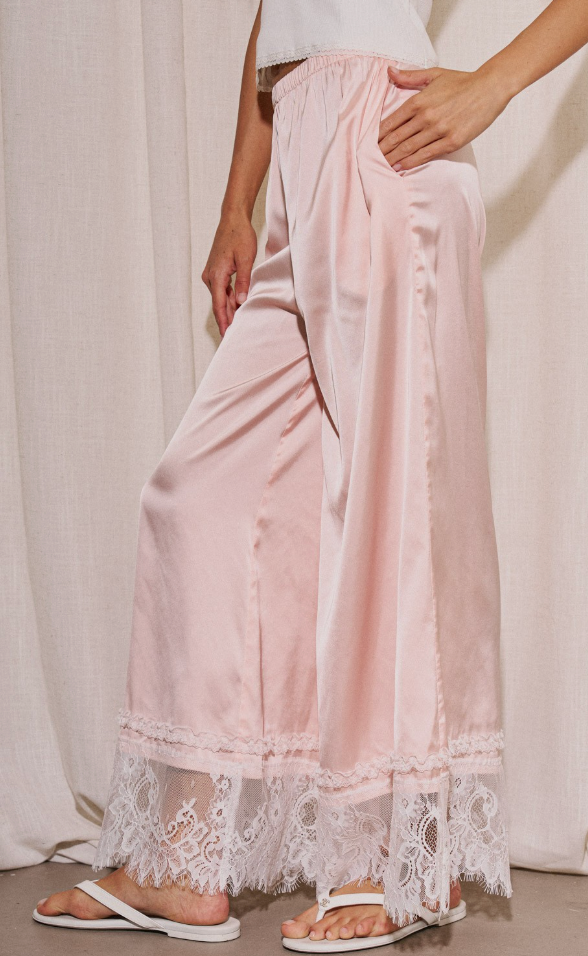 Satin & Lace Pants