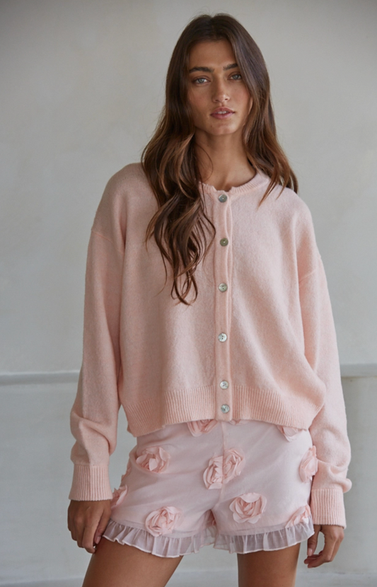 First Blush Light Pink Cardigan