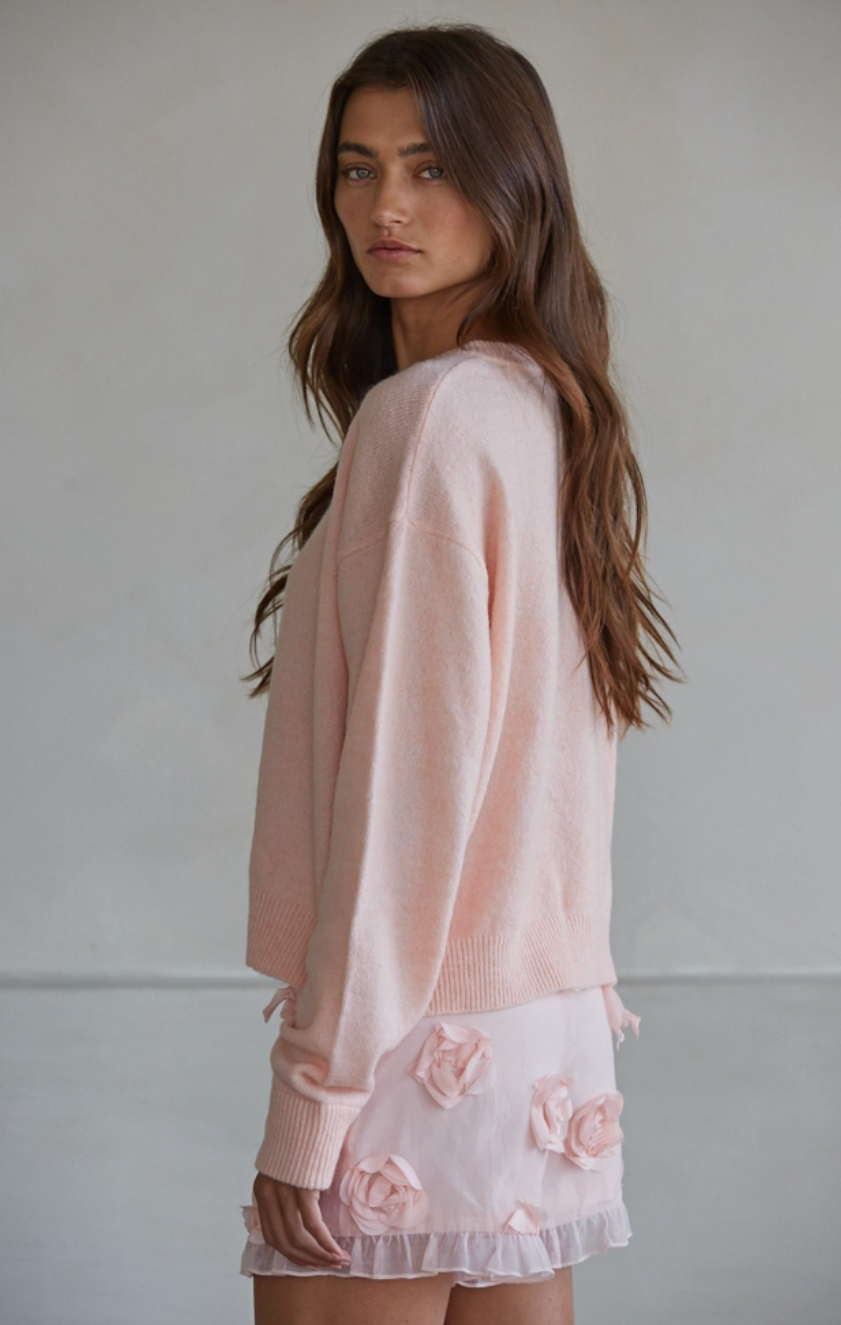 First Blush Light Pink Cardigan