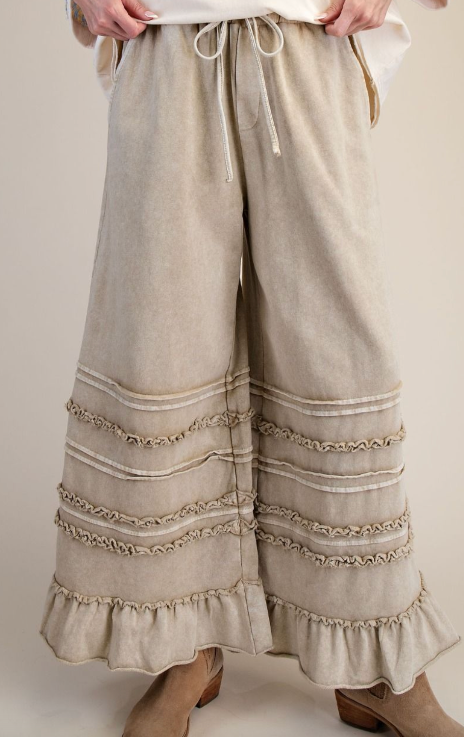 Sandbar Ruffle French Terry Pants