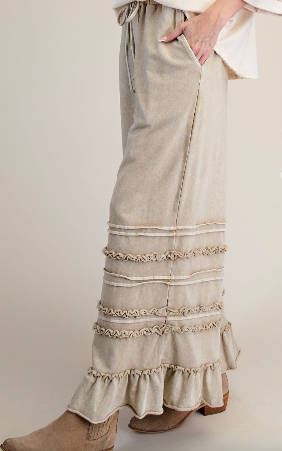 Sandbar Ruffle French Terry Pants