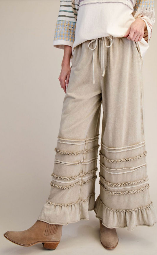 Sandbar Ruffle French Terry Pants