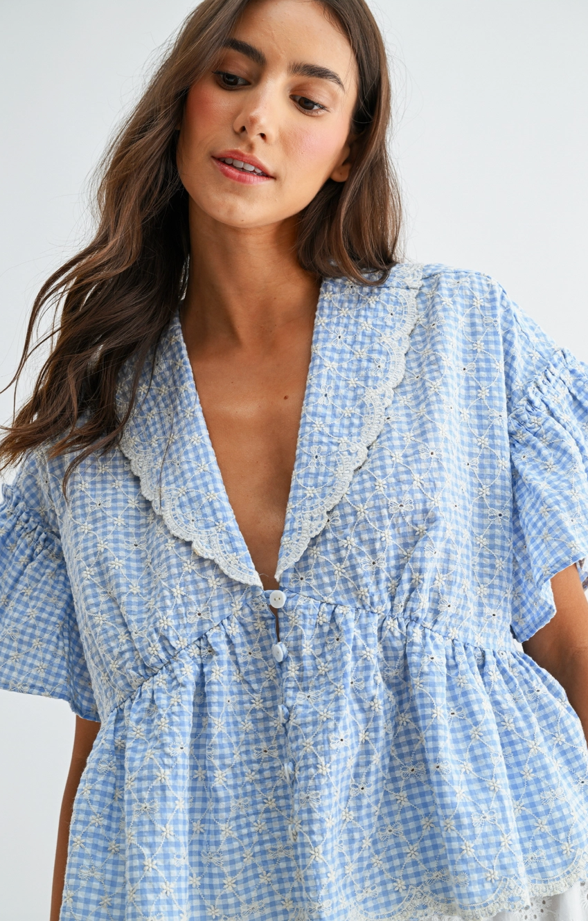 Sunday Gingham Blouse